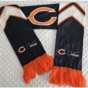 Chicago Bears Fringe Scarf Collab Verizon Give Away Navy Jersey Design Wrap Rare